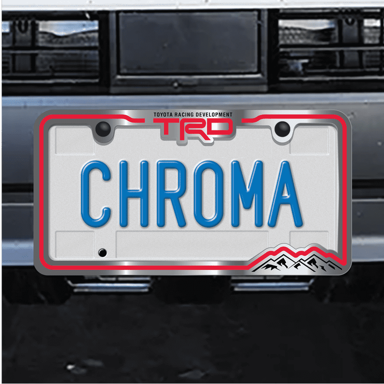 Toyota TRD Red Stripe Metal License Plate Frame - Walmart.com