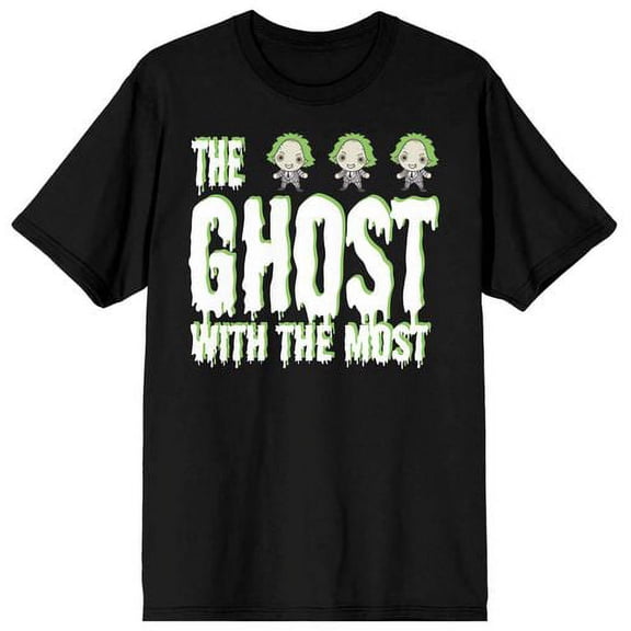 Beetlejuice 'Ghost With The Most' Women's Black Graphic Tee-Small