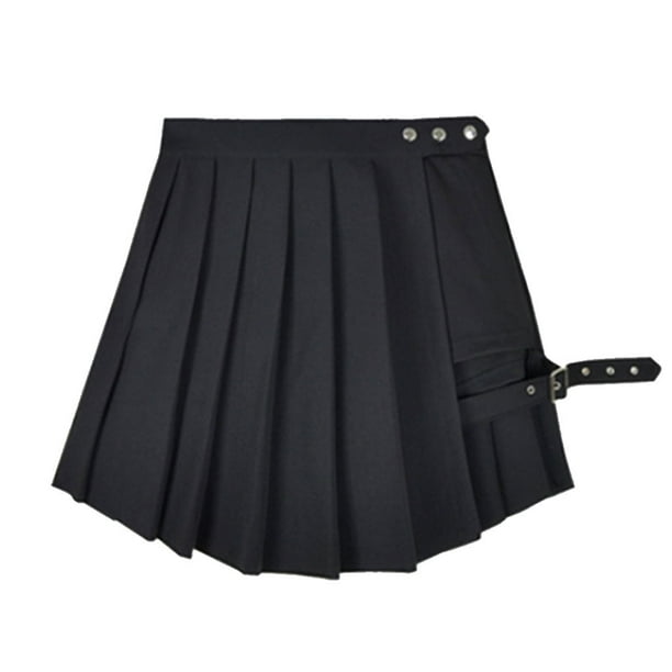 新品 8YARDS Half Pleated 2G Pleated Half Skirt Girls Summer Lightweight Portable Punk