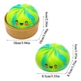 thumbnail image 3 of Dumpling Squishy Steamed Bun Slow Rising Toys, Soft Fidget Toys with Basket Lid Cute Face Design 3.94 Inches for Desk Display, 3 of 7