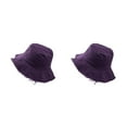 thumbnail image 4 of kurtrusly Bucket Hat Fashionable Sun Protection For Outdoor Activities Casual Comfort purple 2Set, 4 of 6