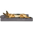thumbnail image 6 of FurHaven Pet Products Plush & Velvet Deluxe Chaise Lounge Orthopedic Sofa-Style Pet Bed for Dogs & Cats - Platinum Gray, Jumbo, 6 of 12