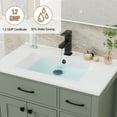 thumbnail image 4 of Eclife 30-inch Rectangular Integrated Bathroom Sink, Single Hole, With Overflow, White, 4 of 11