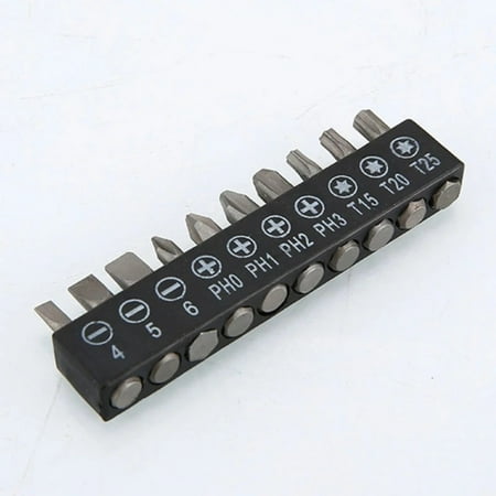 

10Pcs Insert Bit Set Torx Flat Head Cross Electric Screwdriver Screws Head