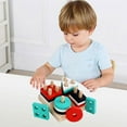 thumbnail image 2 of HILABEE Wooden Shape Matching Stacking Toys Blocks Sensory Learning Toys for Kids, 2 of 9