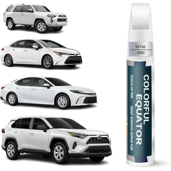 Car Touch Up Paint(Ice Cap/Super White(040(Include 2UE/2MQ))) for Toyota, Car Paint Scratch Repair Kit, Quick & Easy Solution to Repair, 2 in 1 Scratch Remover Pen with Color-Matched