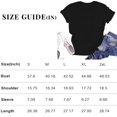 thumbnail image 5 of NAMTYQX Women's T-Shirts Gemustertes Short Sleeve Graphic Slack Crewneck Light Airoft Fashion Plus Size Womens Casual Tops Black Size 2XL, 5 of 5