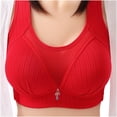 thumbnail image 4 of SDNall Women'S Large Size 3Pc Bra Thin Cup Non Steel Ring Gathered Underwear Push Up Adjustment Shape Big 36C Plus Size Behind Buckle Comfortable Breathable Exhaust Bras, 4 of 9