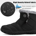 thumbnail image 2 of Womens Mens Barefoot Boots Shoes Winter Snow Boots Warm Ankle Booties Zero Drop Sole Wide Toe Box Fur Lined Outdoor Sneakers,42, 2 of 5