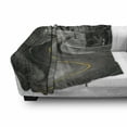 thumbnail image 3 of Black and White Soft Flannel Fleece Throw Blanket, Curvy Asphalt Road Yellow Line in Middle Nature Forest Trees, Cozy Plush for Indoor and Outdoor Use, 70" x 90", Black Grey Yellow, by Ambesonne, 3 of 6