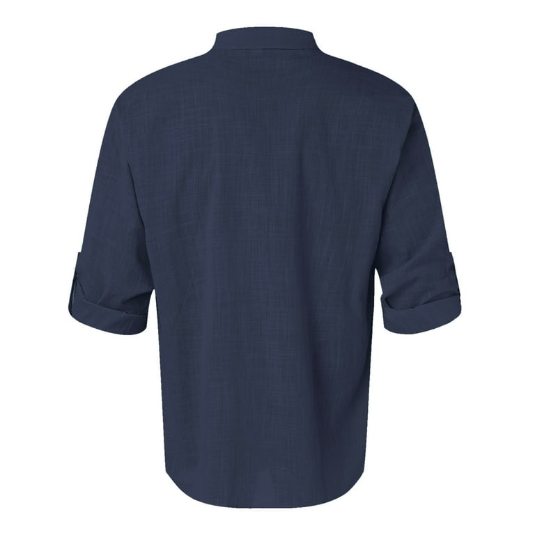 Sailwind Heren Henley T-shirt Met Lange Mouwen Katoenen Casual Shirt, M