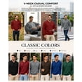 thumbnail image 4 of LONKITO Sweatshirts for Men V-neck Pullover Sweatshirts Long Sleeve Ribbed Hem Loose Tops for Fall Winter Clothes, 4 of 8