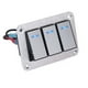 thumbnail image 2 of Panel de interruptor basculante interruptor resistente de resistencia al desgaste de 3 vías con LED azules para yate de coche RV, 2 of 12