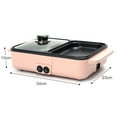 thumbnail image 6 of OhhGo Hot Pot with Grill,2 in 1 Indoor Non-Stick Electric Hot Pot and Frying Pan,Independent Temperature Control,Portable Multifunctional Smokeless Korean BBQ Grill for Indoor Outdoor Party, 6 of 12