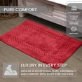 thumbnail image 2 of Home Weavers Classy Bathmat 100% Cotton Tufted Bath Rug, Extra Soft and Absorbent Bath Rugs, Bath Carpet, Machine Wash, bath rug for Bathroom, 17"x24" Rectangle, Red, 2 of 10