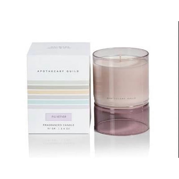 FIG VETIVER Zodax Delmar Short Scented Jar Candle - 3.4 oz