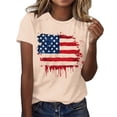 thumbnail image 2 of VerPetridure American Flag Shirt for Women 4th of July Tee Shirt USA Stars Stripes T-Shirt Patriotic Summer Tunic Tops, 2 of 4
