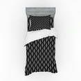 thumbnail image 2 of Ambesonne Tribal Bedding Set 4 Pcs, Prehistoric Triangle Ikat, Queen, Black and White, 2 of 3