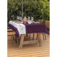 thumbnail image 3 of Outdoor Tablecloth with Umbrella Hole for Patio/Picnic/Party/Camping, Purple Plaid Waterproof Table Cloth Rectangle Table Cover Washable, Live Love Laugh Text Star Love Heart (60"x 120"), 3 of 8
