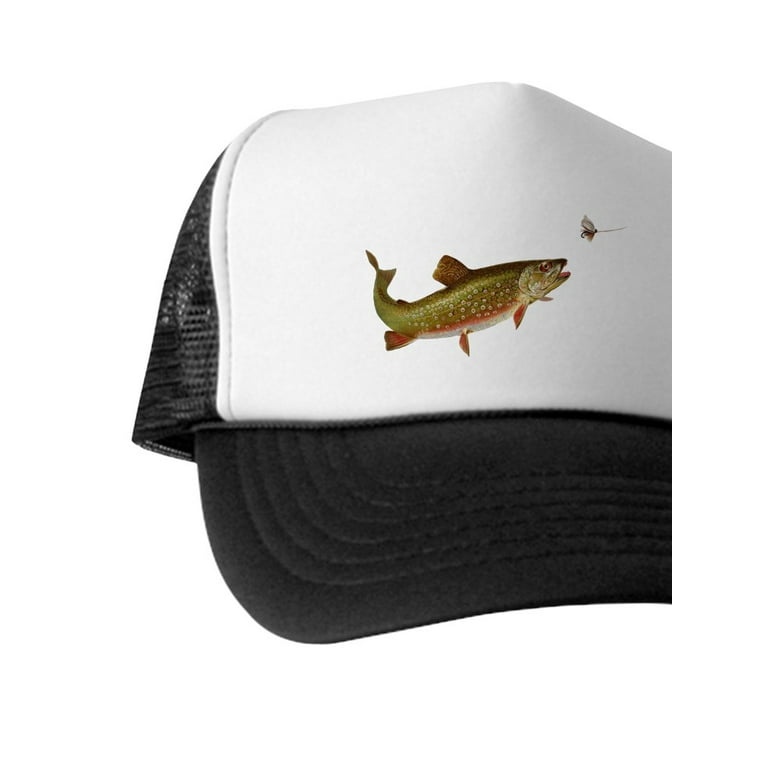 CafePress - Vintage Trout Fishing Illustration - Unique Trucker Hat,  Classic Baseball Hat