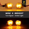 thumbnail image 4 of TSUNG Mini Motorcycle Turn Signals Light LED Micro Blinkers for Front/Rear Universal Aftermarket Small Indicator for Cafe Racer Bobber Cruiser Street Bikes (B-Black), 4 of 8