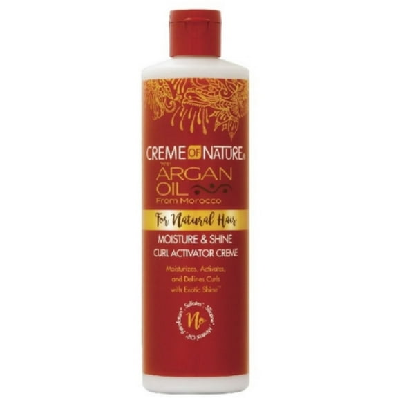 Creme of Nature with Argan Moisture & Shine Curl Activator Creme, 12 oz (Pack of 4)