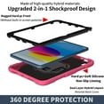 thumbnail image 3 of kids Case for iPad (A16) 11th Generation 11 Inch (2025), iPad 10th Generation 10.9 Inch (2022) Case, Military Grade Drop Protection with Hand/Shoulder Strap Rotating Stand Pencil Holder, Rose, 3 of 6