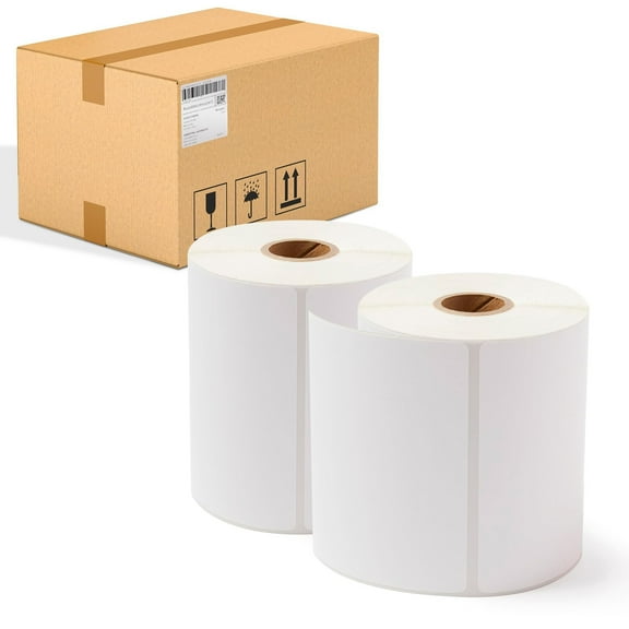 White Direct Thermal Labels, 3 in Core Perforated Paper, 11500 Count, 3 x 2 in