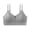 (New37)Gray, variant on Wirefree Bra for Women Casual Zip Up Textured Ribbed Comfort Underwear Adjustable Shoulder Strap Comfort Lounge Bralette for Everyday Wear