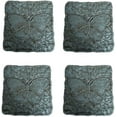thumbnail image 2 of Solid Rock Stoneworks Pack of 4 Concrete Square Butterfly Steppping Stones - Cypress Stain- Garden, 2 of 3