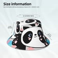 thumbnail image 5 of Kdxio Reflective Bucket Hat - Panda Cute Pink Hearts Print Bucket Hat for Men,Women, 5 of 9