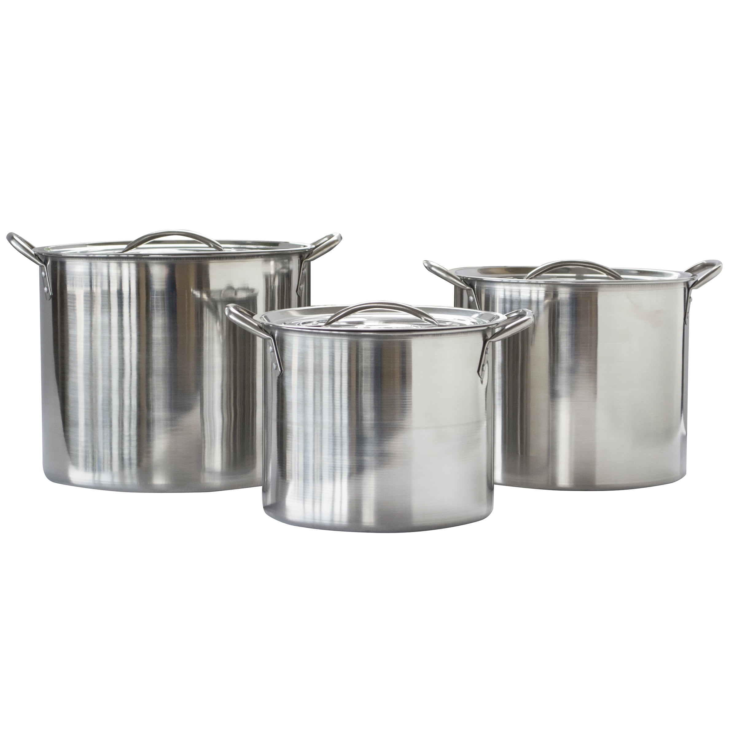 AmeriHome 6 Piece Stainless Steel Stock Pot Set