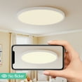 thumbnail image 3 of Jopath 16 Inch Dimmable LED Flush Mount Ceiling Light, Modern Ultra Thin Flat Round Fixtures for Low Ceiling Bedroom Kitchen Hallway Basement Closet(White 4-Pack), 3 of 8