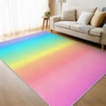 thumbnail image 3 of Rainbow Ombre Gradient Area Rug, Colorful Fade Modern Indoor Carpet, Washable Non Slip Low Pile Soft Thin Rug for Living Room Bedroom Home Decor Mat 2x3ft, 3 of 7