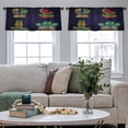 thumbnail image 4 of LALILO Kitchen Curtain Valance Neon Sign Theme Summer Rod Pocket Window Curtain 52"x 18" Set of 2, 4 of 5