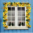thumbnail image 5 of Guirnalda de girasol artificial de 7.2 ft/pc con 32 cabezas de girasol, flor de seda, hiedra, guirnalda de vid, decoración de girasol para el hogar, cocina, arco de boda, decoración de baby shower Ormromra WMZL-265-2, 5 of 5