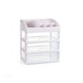 thumbnail image 1 of Cateissary Caja de almacenamiento de cosméticos de plástico Productos para el cuidado de la piel Caja de almacenamiento de plástico con 2/3 capas Almacenamiento y organización del hogar 3 capas Cateissary HA025071-02, 1 of 1
