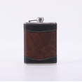 thumbnail image 6 of Stainless Steel & Leather Hip Flask with Funnel - 8oz Pocket-Sized Whiskey Flask for Men & Women, Leakproof Travel Flask for Wine, Vodka, Whiskey - Great Gift for Weddings, Parties, 6 of 8