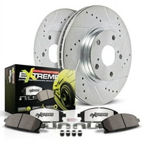 PowerStop Rear Z26 Street Warrior Carbon-Fiber Ceramic Brake Pad and Drilled and Slotted Rotor Kit Fits: FORD MAZDA MERCURY Select Models K772-26