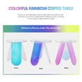 15.7” Round Iridescent Side Table Fully Assembled Colorful End Table ...