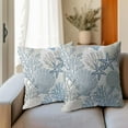 thumbnail image 5 of Nautical Coastal Pillow Covers 18x18 Inch Set of 2 Blue Beach Theme Ocean Seashell Coral Starfish Throw Pillow Covers Summer Outdoor Pillow Cases Cotton Linen Cushion Covers for Couch Bed Sofa Decor, 5 of 6