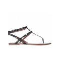 thumbnail image 3 of Womens I35 Mirabai2 Flat Ankle Strap Studded Sandals, Black, 3 of 5