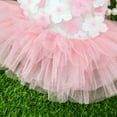 thumbnail image 6 of Summer Pet Dog Peach Blossom Dress Lace Chiffon Dress For Small Dog Puppy Wedding Birthday Party Clothing Dress, 6 of 9