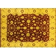 thumbnail image 1 of Ahgly Company Machine Washable Indoor Rectangle Oriental Yellow Industrial Area Rugs, 2' x 3', 1 of 4