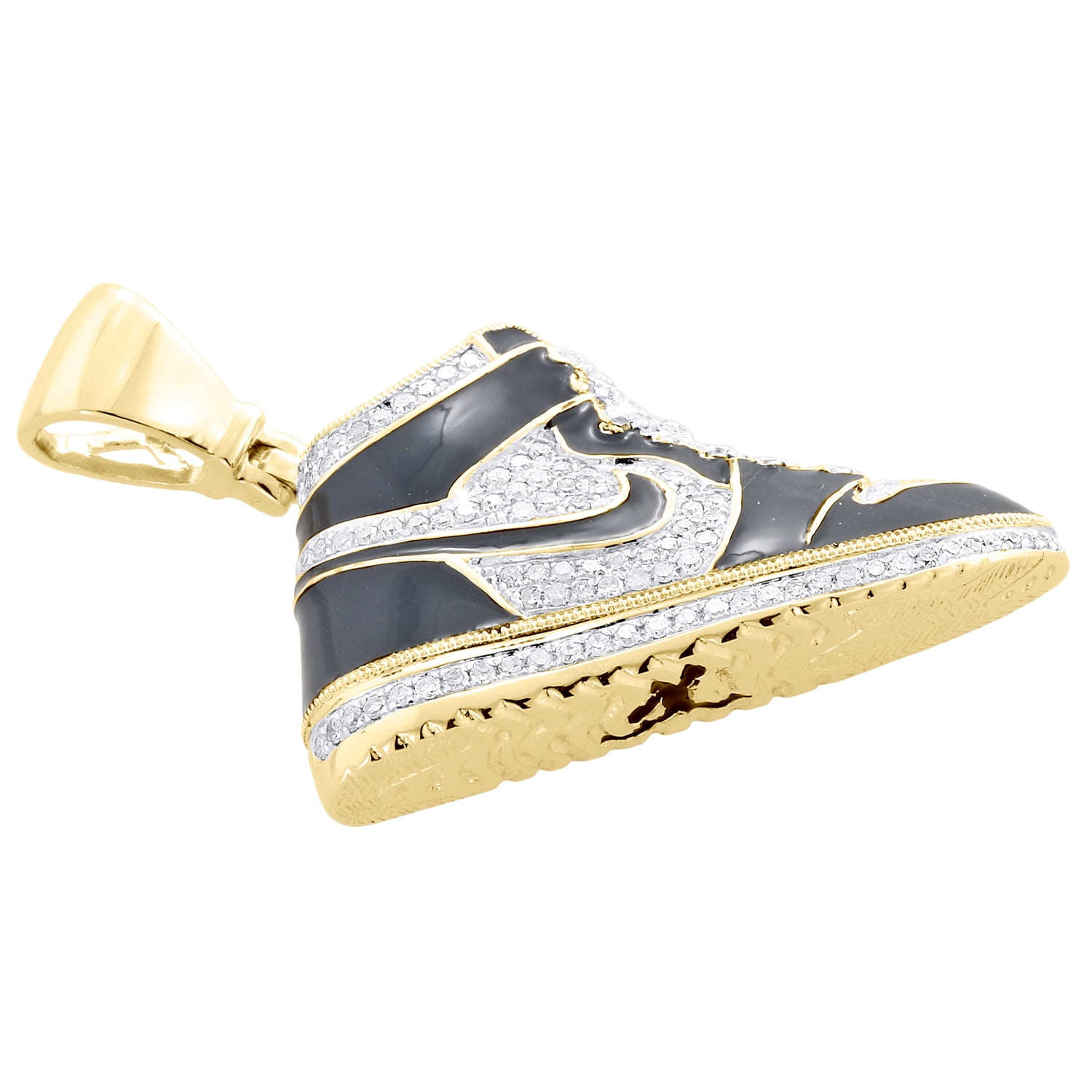 Chain Yellow Gold Silver Lab Diamond Jorden Air 23 Sneaker Shoes Star Pendant