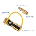 thumbnail image 3 of Flame King 1/4" RV Propane Quick Connect Adapter with Shutoff Valve & Full Flow Plug, 3 of 7