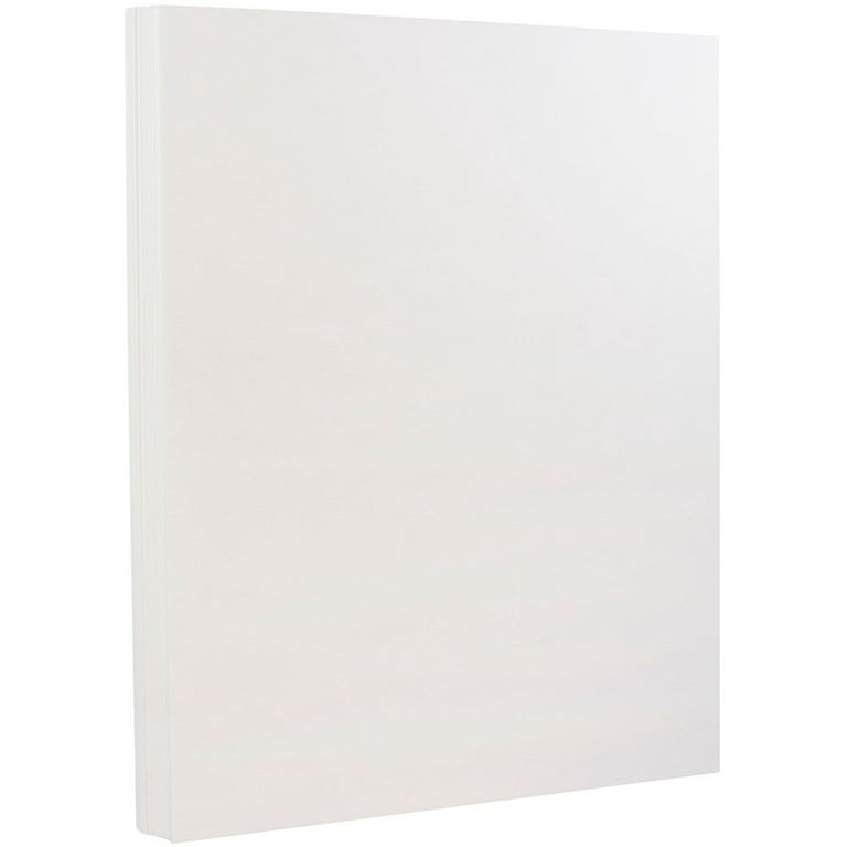 JAM Paper & Envelope Strathmore 80 lb., Cardstock, 8.5 x 11, Bright White  Linen, 50 per Pack 