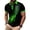 Green, variant on Men's 3D Print Short Sleeve Collared Shirt Button Placket Abstract Graphic Casual Slim Fit Top Camisa Estampada para Hombre