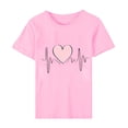 thumbnail image 5 of Fesfesfes Women T Shirt Women's Valentine's Day Love Printed Short Sleeved T-shirt Top Short Sleeved Round Neck Top/Shirt Raglan Shirt Women L(US:8), 5 of 6