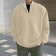 thumbnail image 1 of Sudadera sin capucha para hombre, jersey con media cremallera, camiseta de manga larga, sudadera sin capucha, blusa y camisa de cuello alto de manga larga, blusa para hombre, 1 of 6
